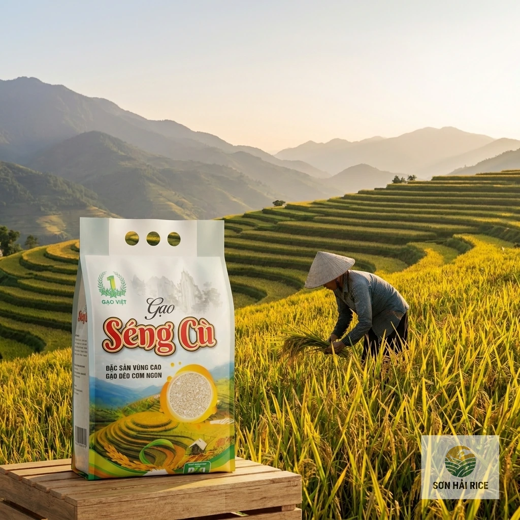 Gạo Séng Cù Hạt Tròn Dẻo Ngọt Đặc Sản Lào Cai| Sơn Hải Rice - hình ảnh 3