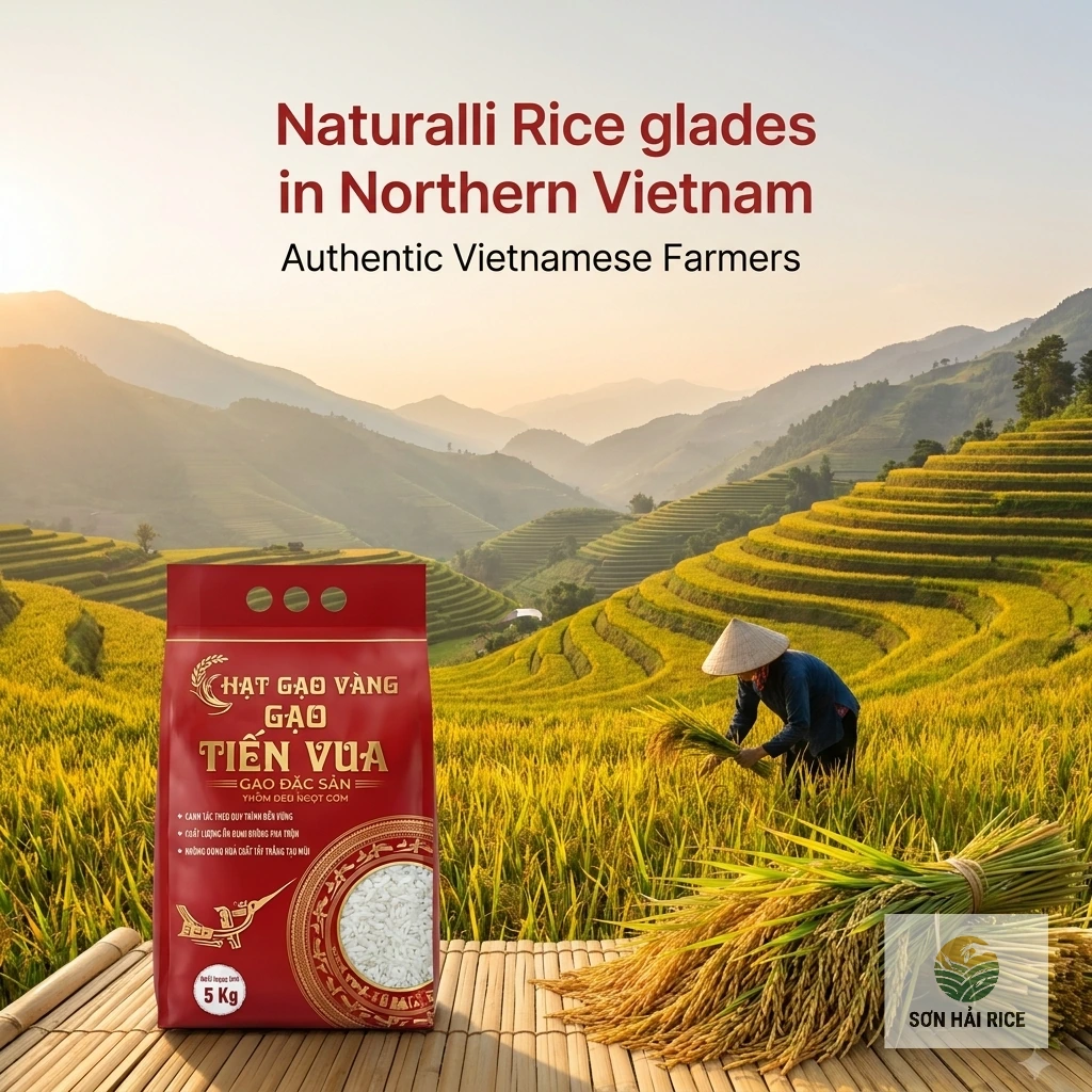 Gạo Tiến Vua Hạt Dài Thơm Dẻo Cao Cấp | Sơn Hải Rice - hình ảnh 3